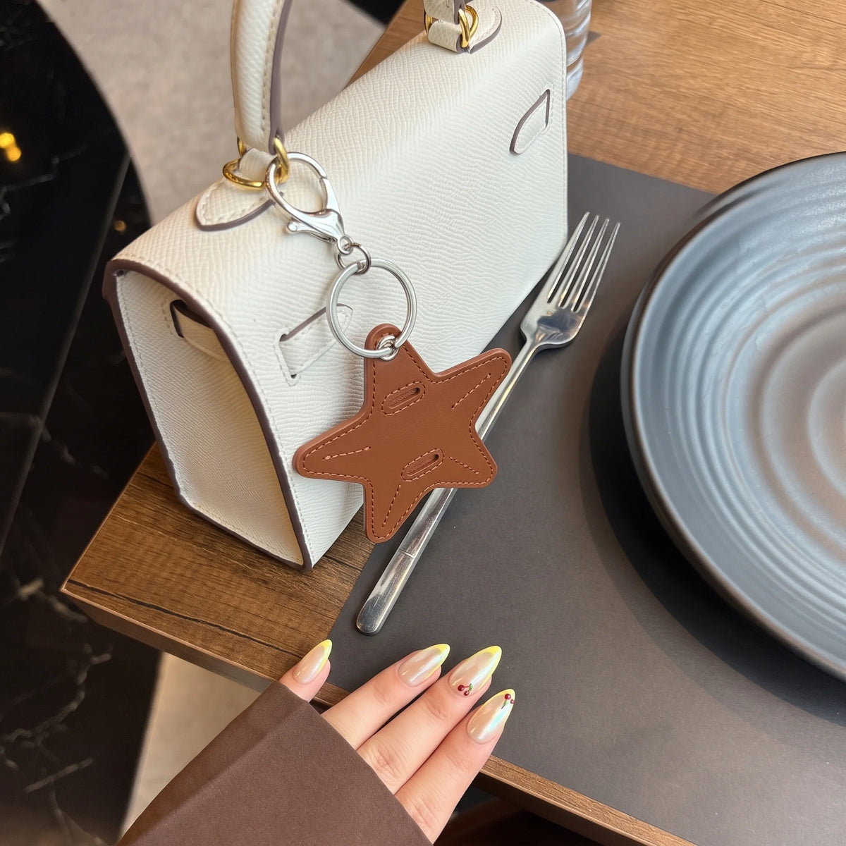 Brown Star Bag Charm
