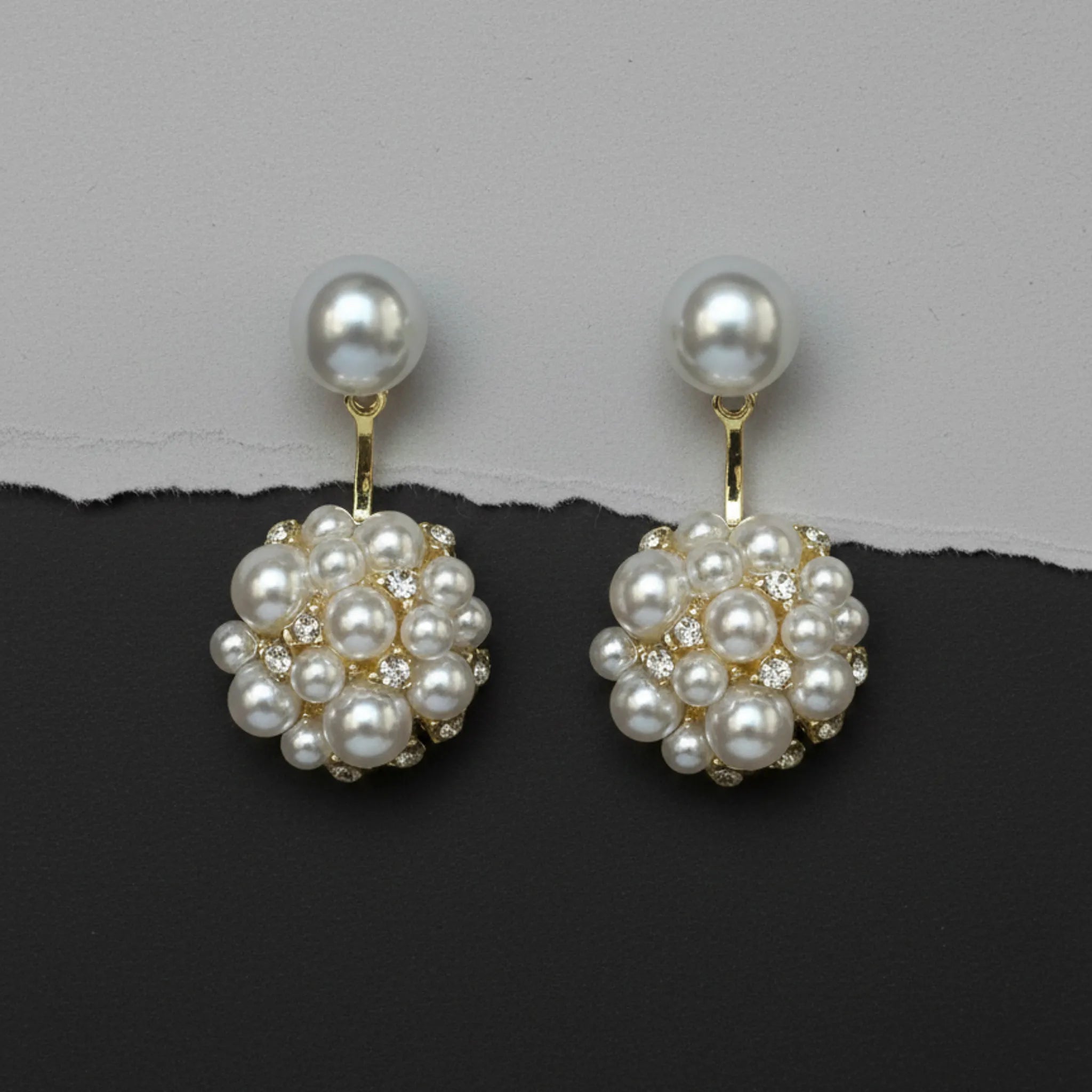 Pearl Cluster Earrings