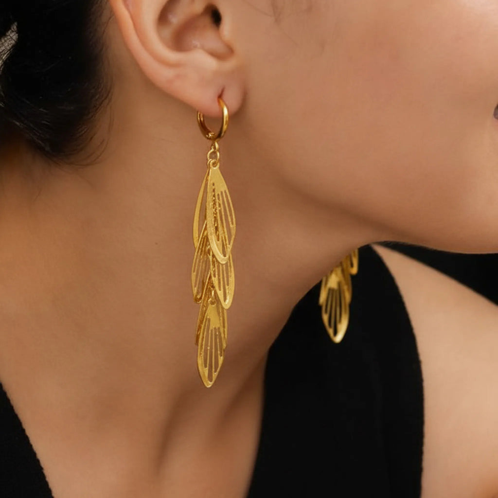 Feather Cascade Earrings