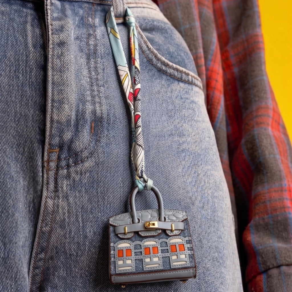 Slate Facade Bag Charm