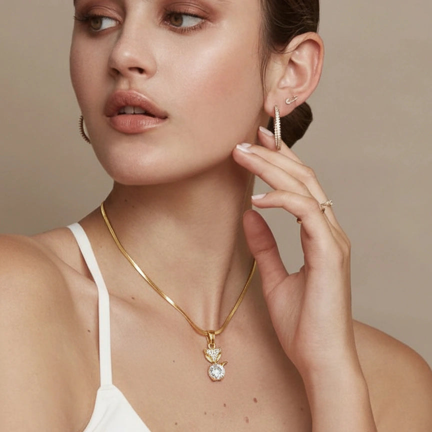 Golden Kitty Pendant