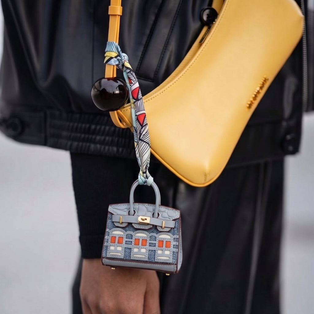 Slate Facade Bag Charm