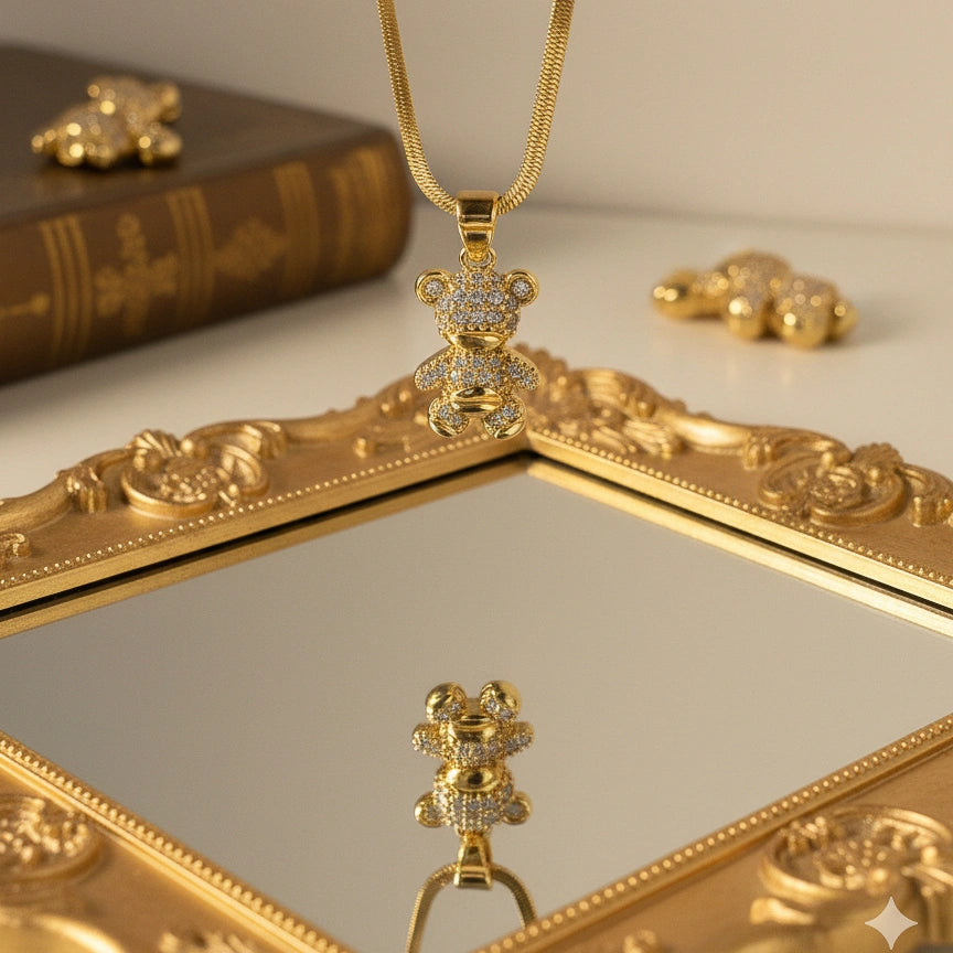 Golden Teddy Pendant