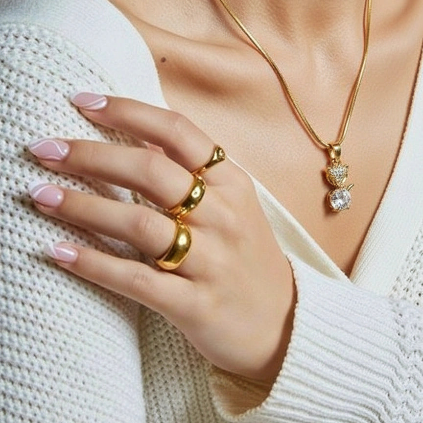 Golden Kitty Pendant