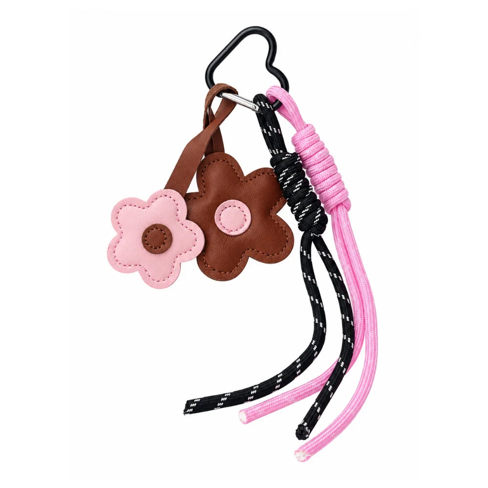 Black and Yellow Flower Bag Charm