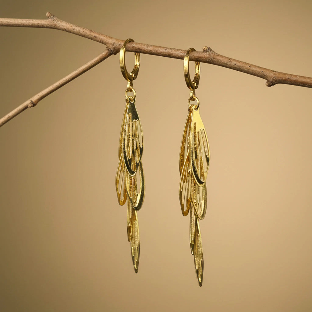 Feather Cascade Earrings