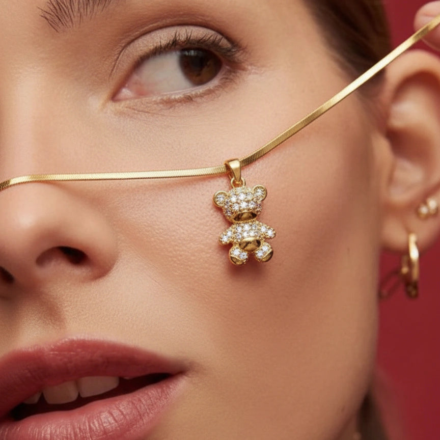 Golden Teddy Pendant