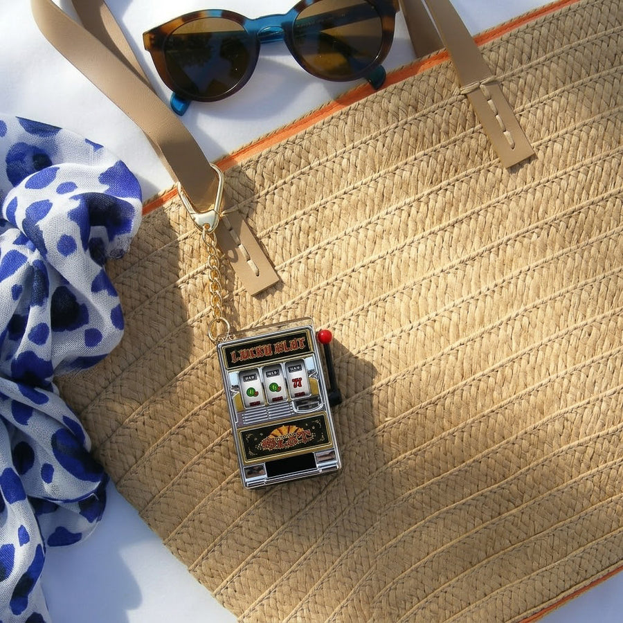 Mini Lucky Slot Machine Keychain Charm