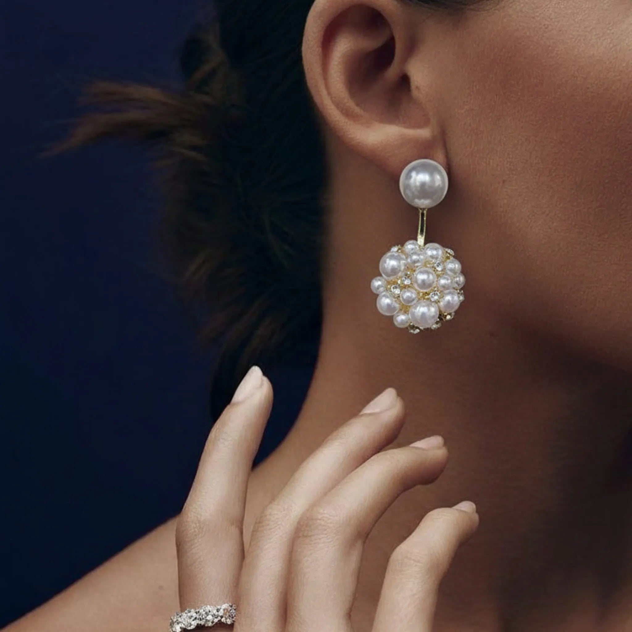 Pearl Cluster Earrings