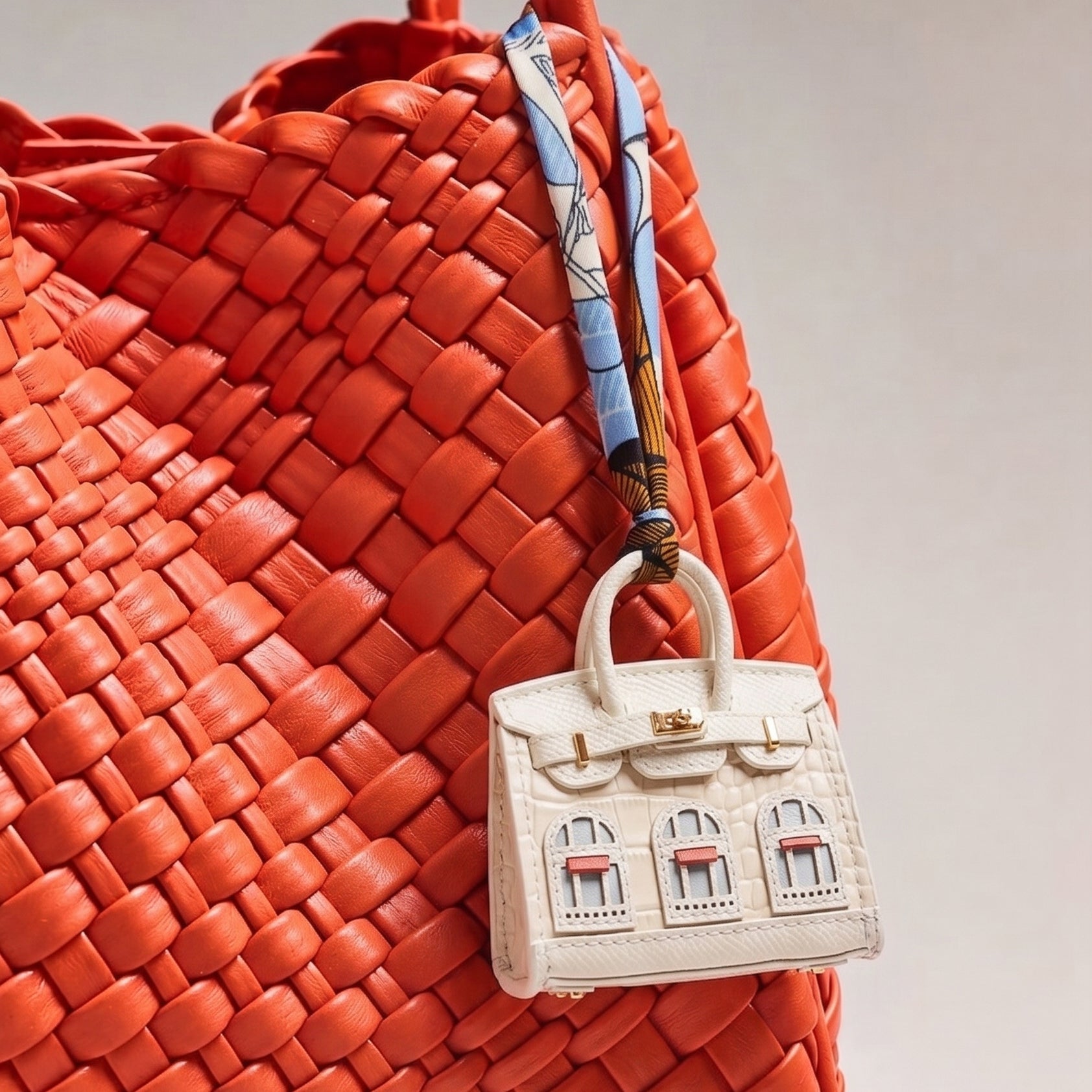 Ivory Facade Bag Charm