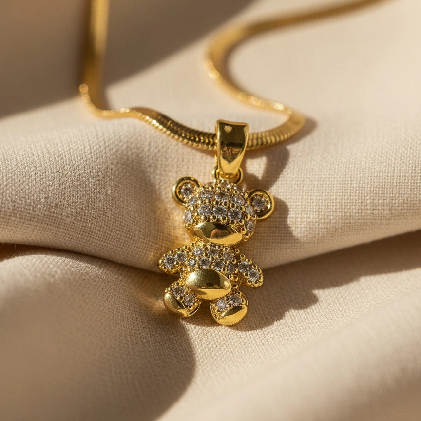Golden Teddy Pendant