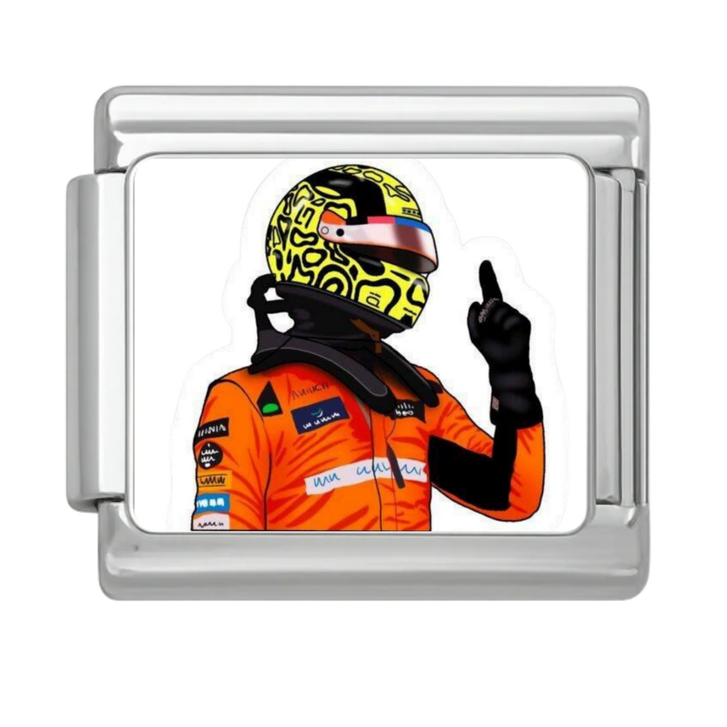 Helmeted Racer Charm