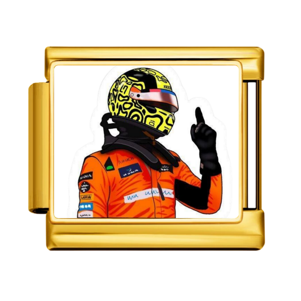 Helmeted Racer Charm