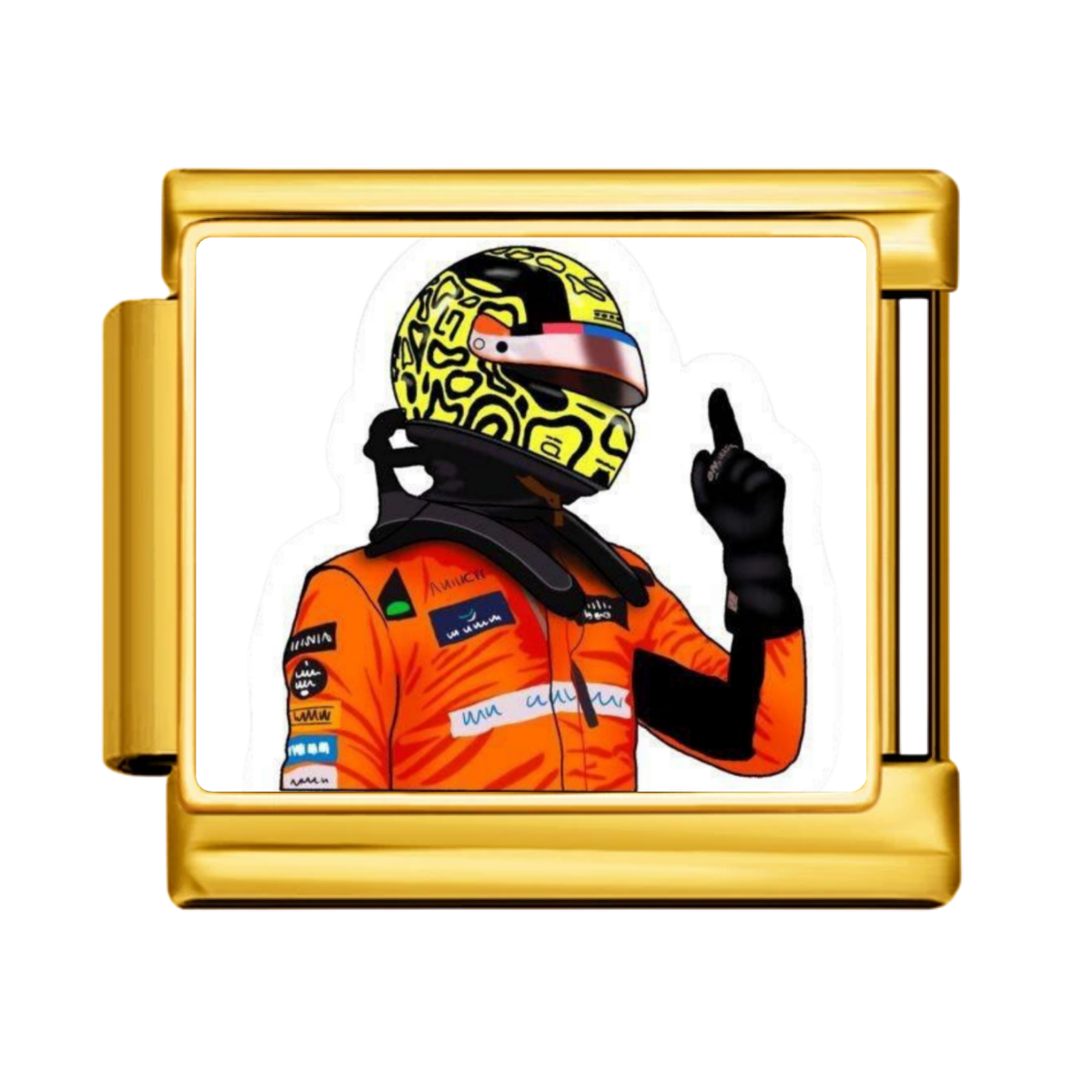 Helmeted Racer Charm