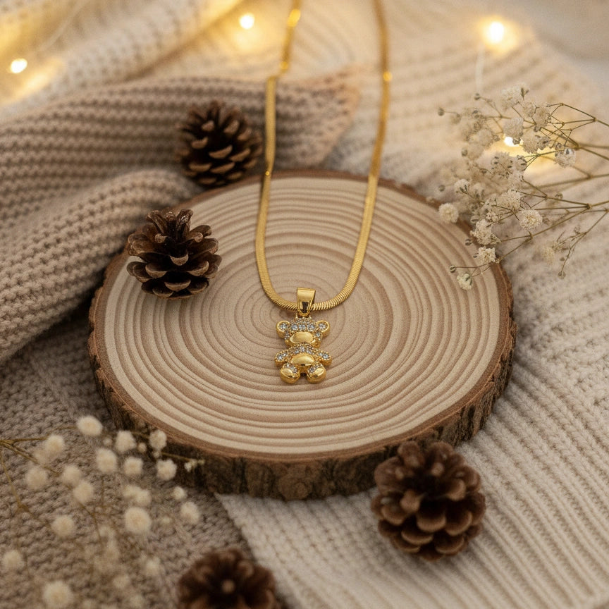 Golden Teddy Pendant