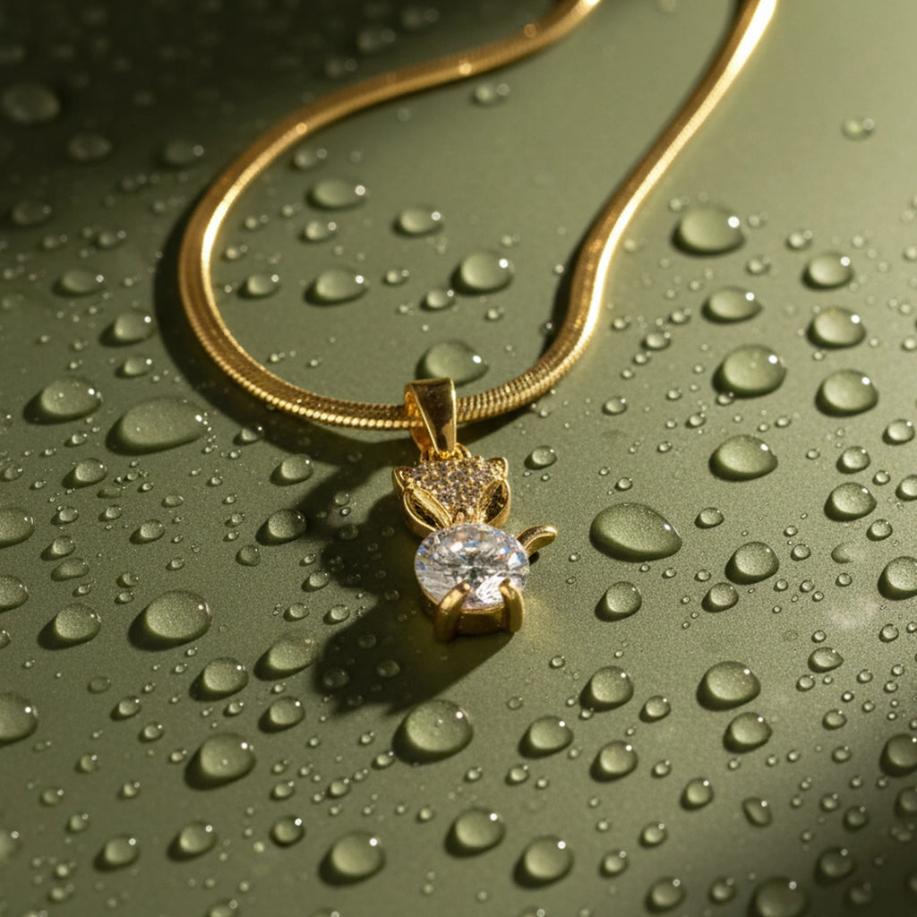 Golden Kitty Pendant