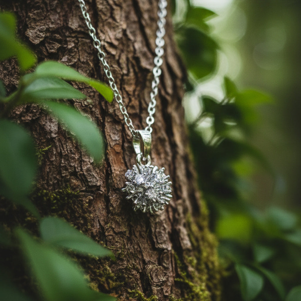 Dazzling Stone Flower Chain Pendant