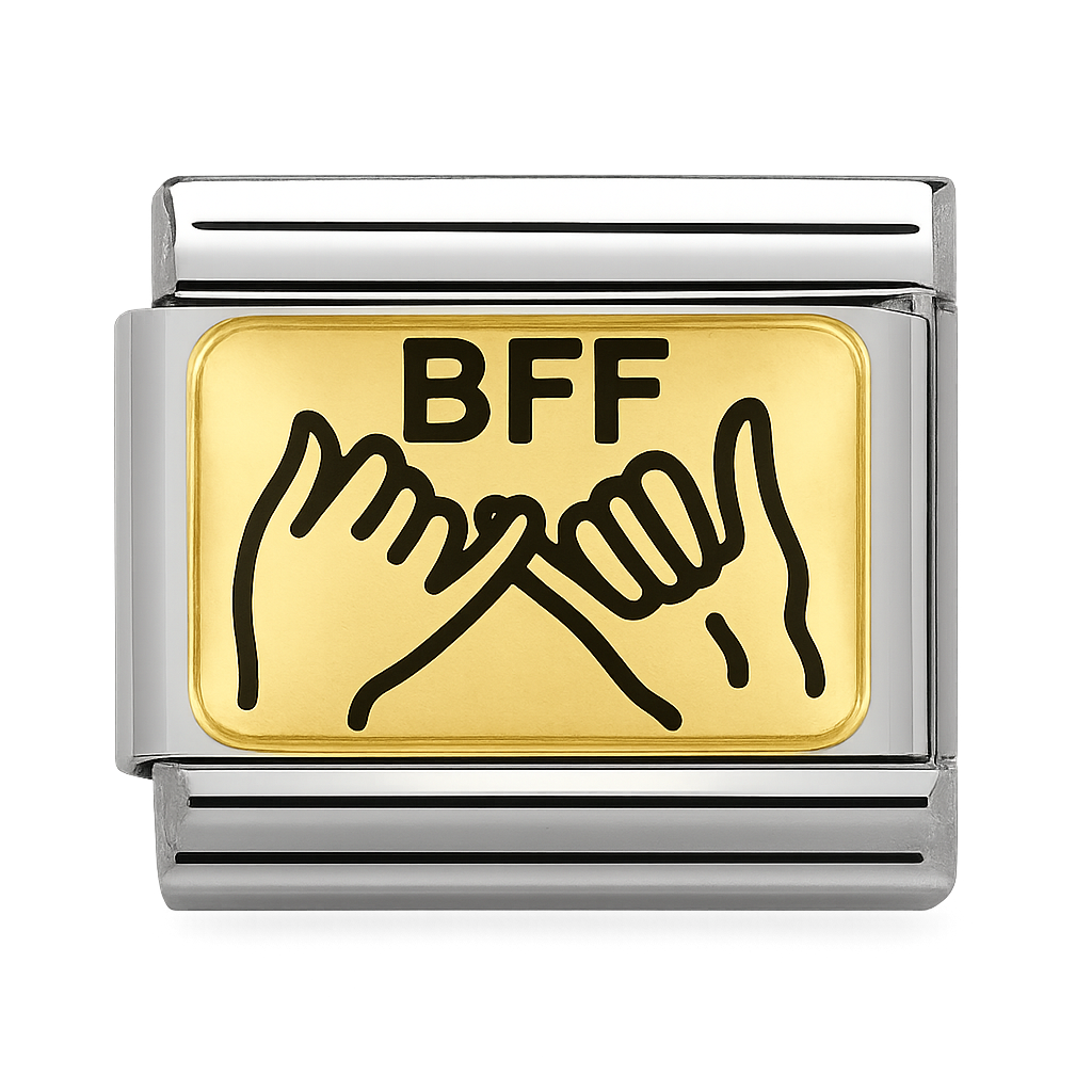BFF Pinky Promise Hands Silver Charm