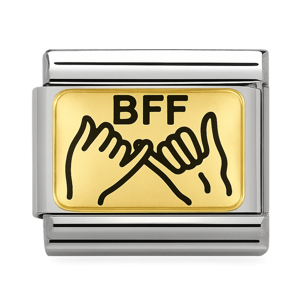 BFF Pinky Promise Hands Silver Charm