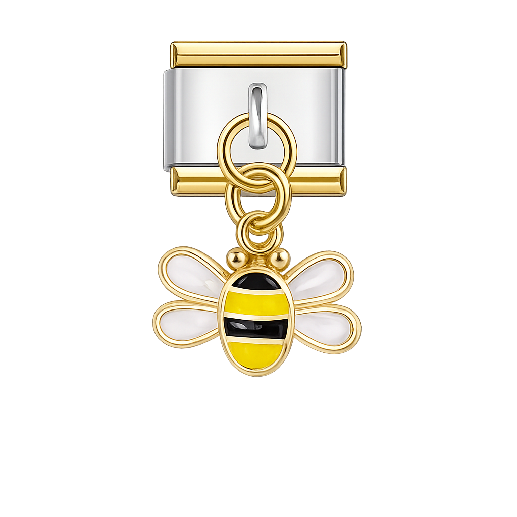 Bee Dangling Silver Charm