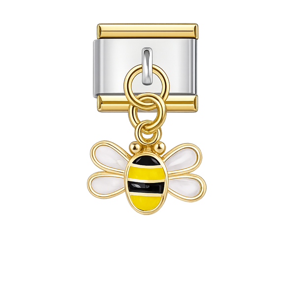 Bee Dangling Silver Charm