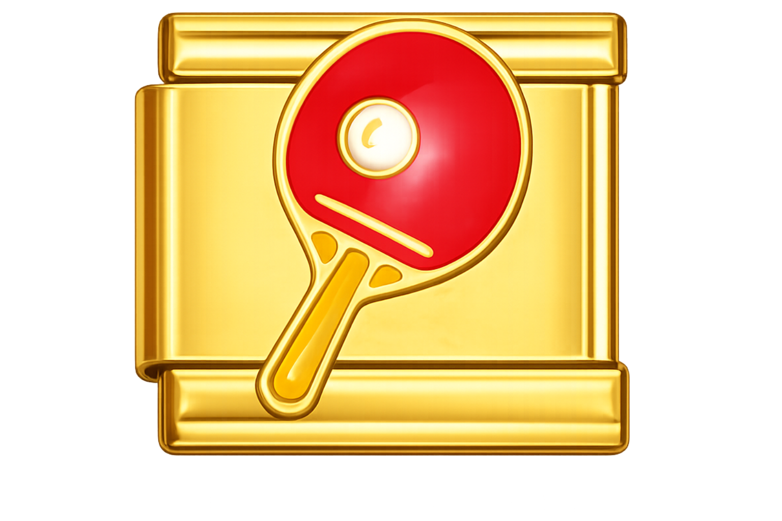 Table Tennis Paddle Silver Charm