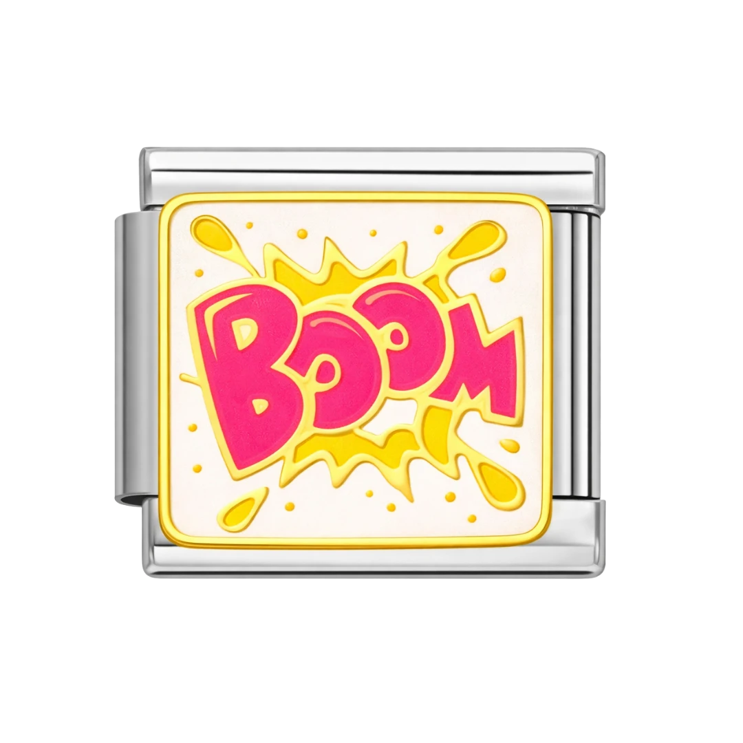 Boom Silver Charm