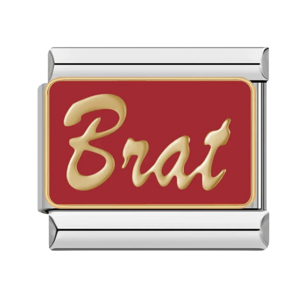 Brat Silver Charm