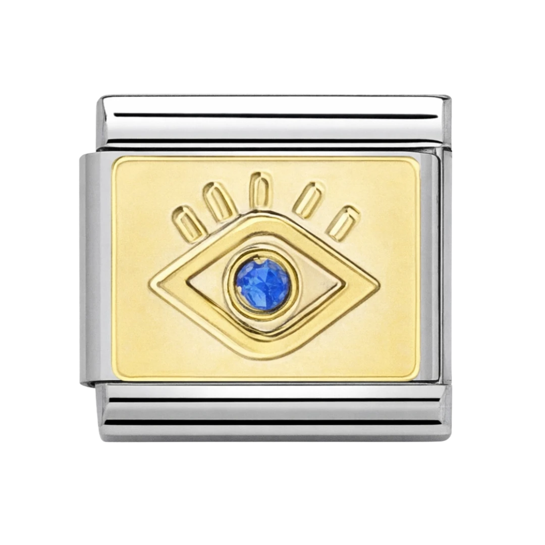 CZ Evil Eye Silver Charm