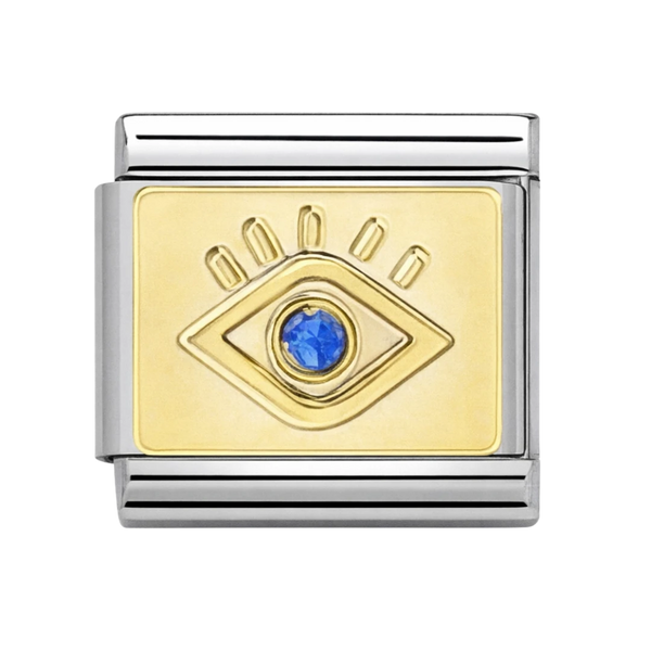 CZ Evil Eye Silver Charm