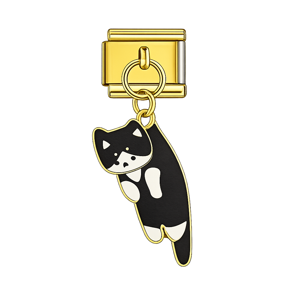 Cat Dangling Gold Charm