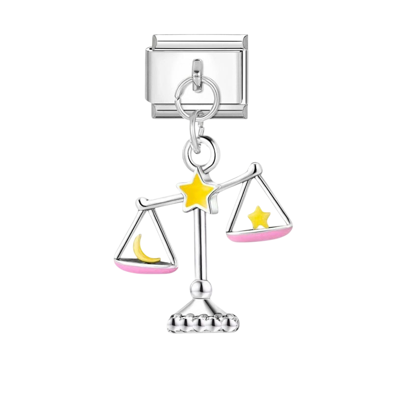 Celestial Balance Scale Dangle Silver Charm