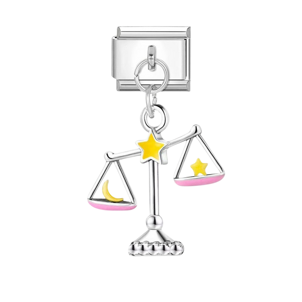 Celestial Balance Scale Dangle Silver Charm