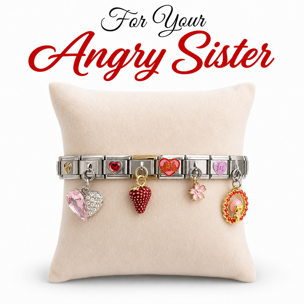 For the Angry Sister – Customisable Italian Charm Bracelet