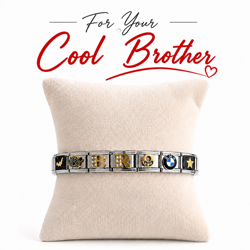 For the Cool Brother – Customisable Italian Charm Bracelet