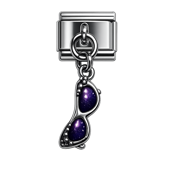Purple Glam Sunglasses Charm