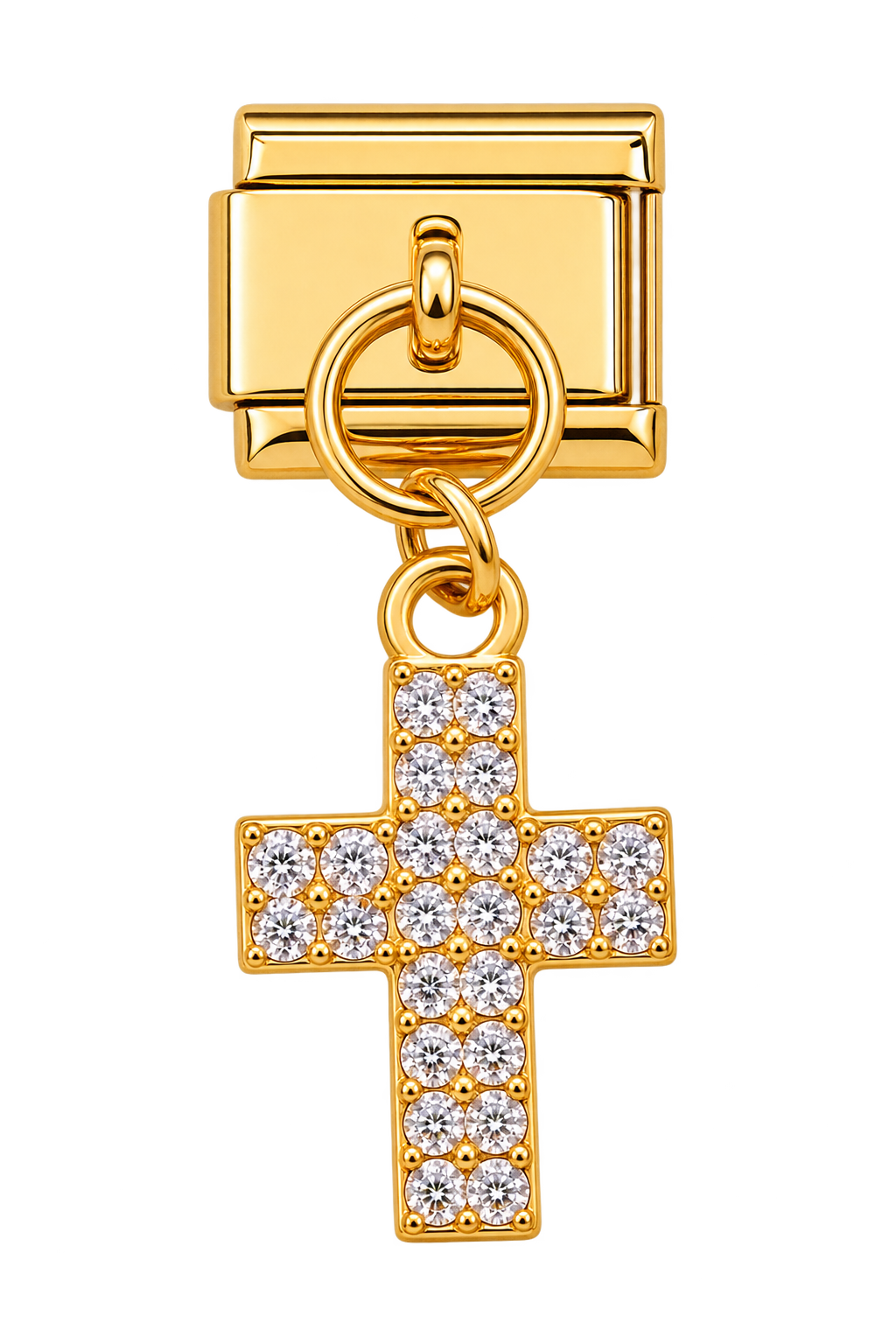cross dangle gold charm