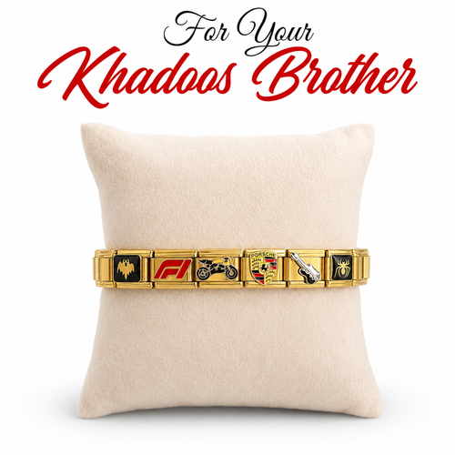 For the Khadoos Brother – Customisable Italian Charm Bracelet