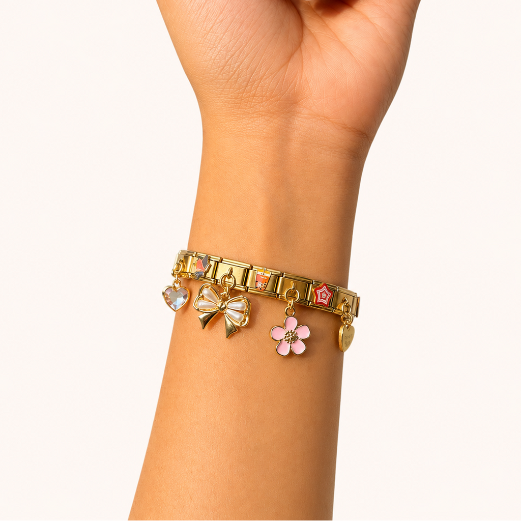 For the Drama Queen Sister – Customisable Italian Charm Bracelet