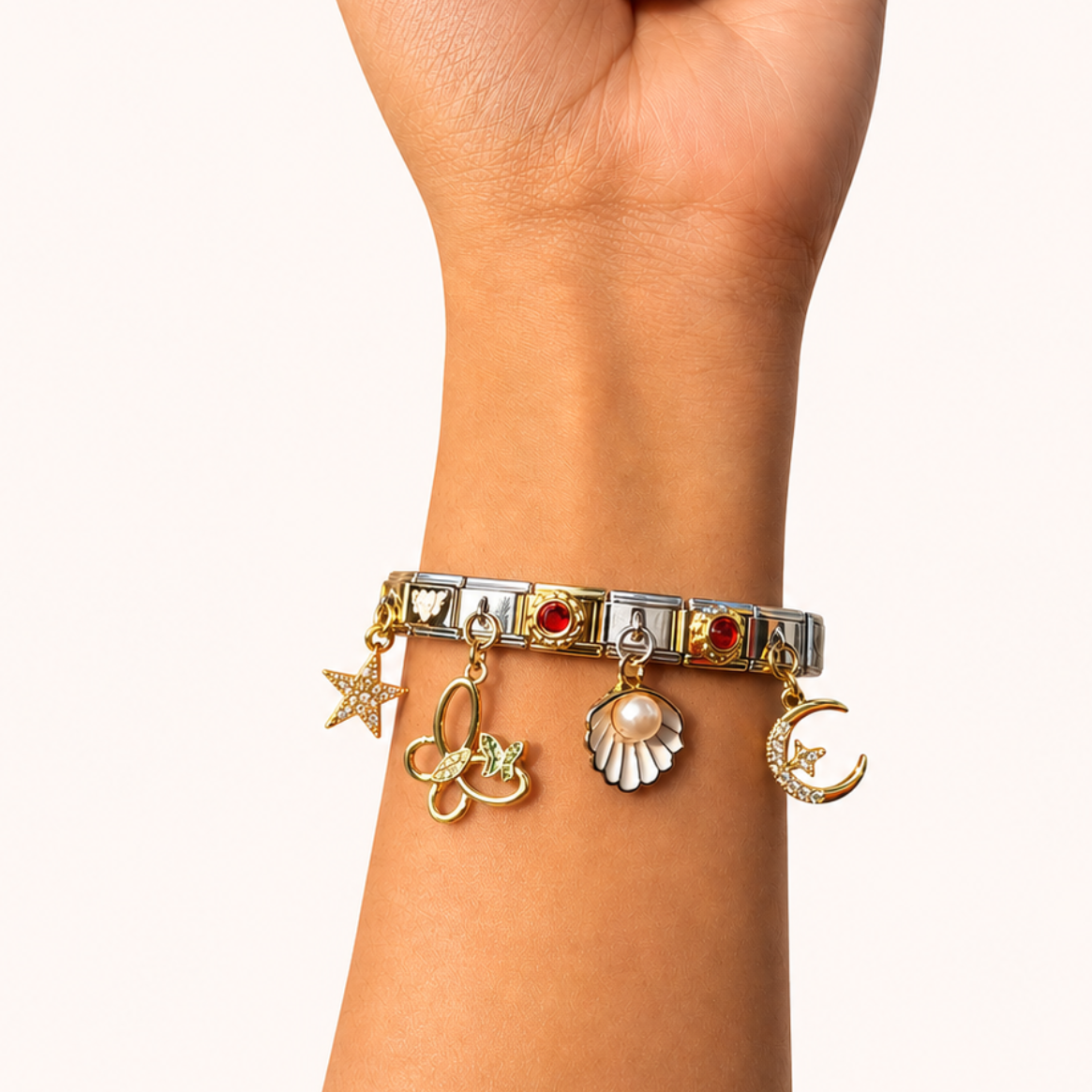 For the Sweetest Sister – Customisable Italian Charm Bracelet