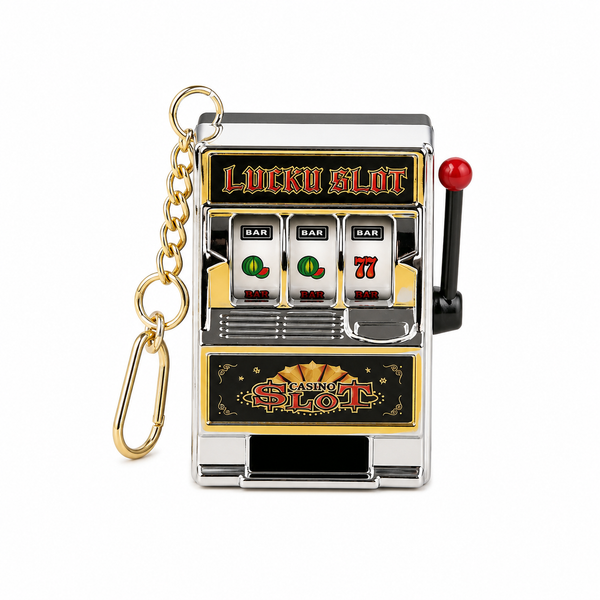 Mini Lucky Slot Machine Keychain Charm