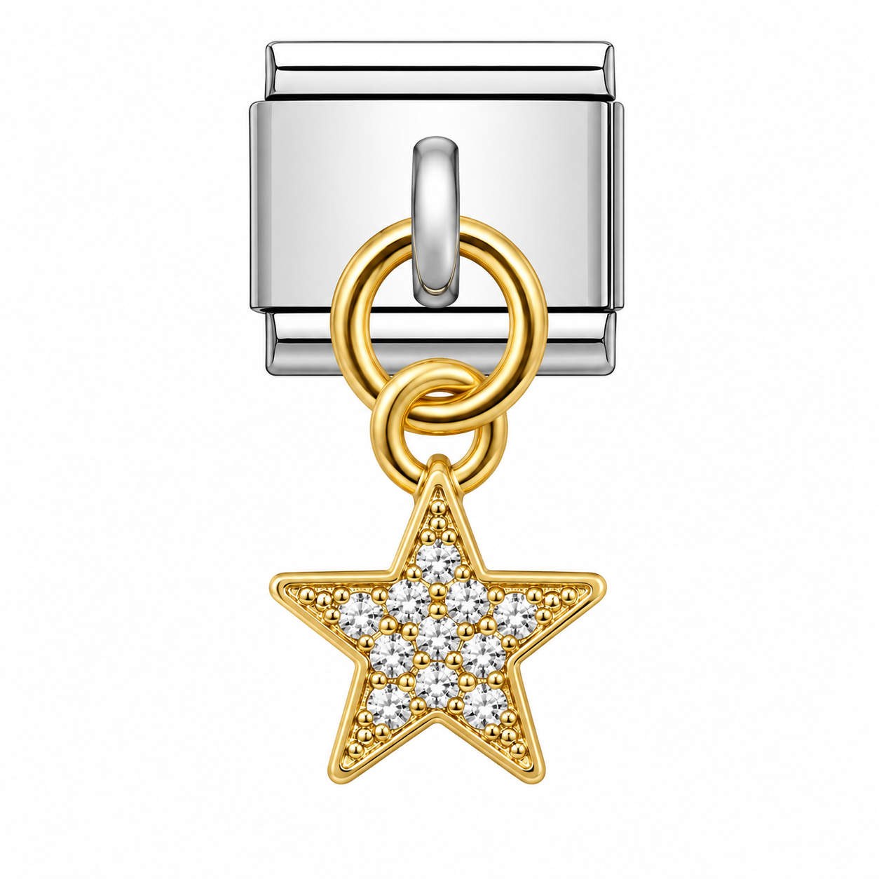Zirconia Star Gold Charm