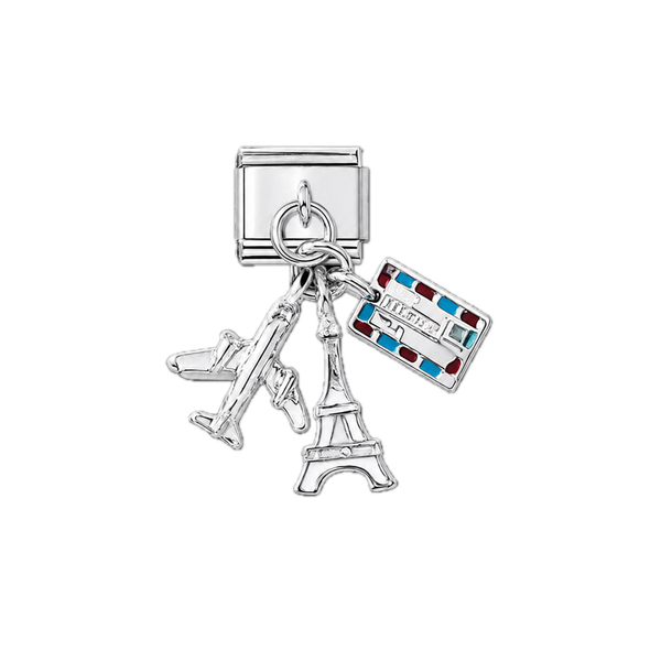 Paris Getaway silver charm
