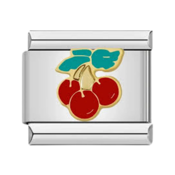 Cherries Silver Charm