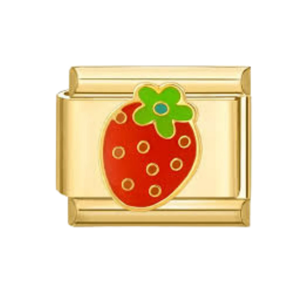 Cherry Strawberry Gold Charm