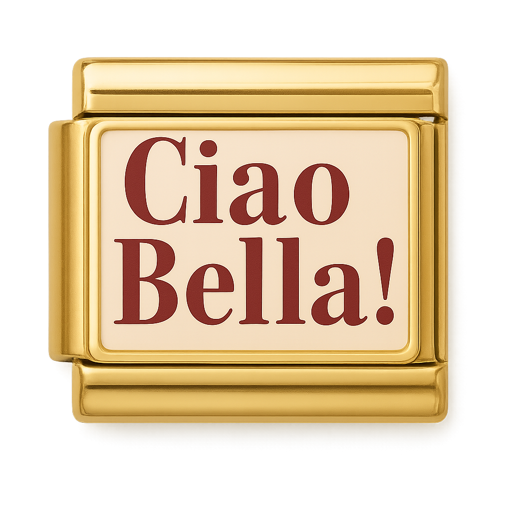 Ciao Bella Text Gold Charm