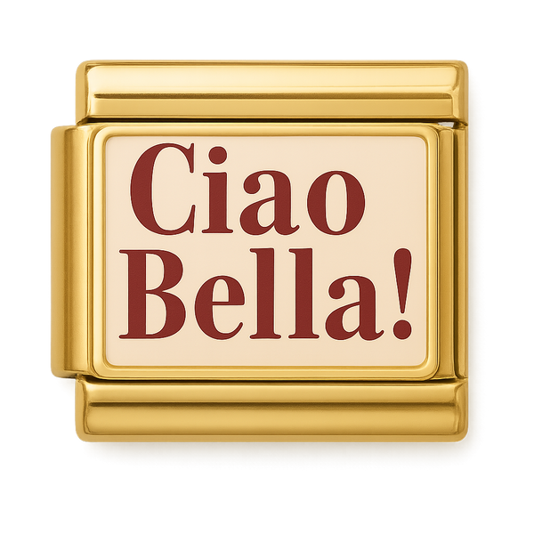 Ciao Bella Text Gold Charm