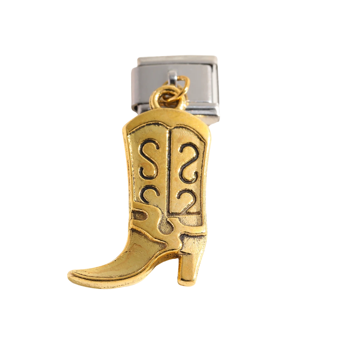 Cowboy Boot Dangle silver charm