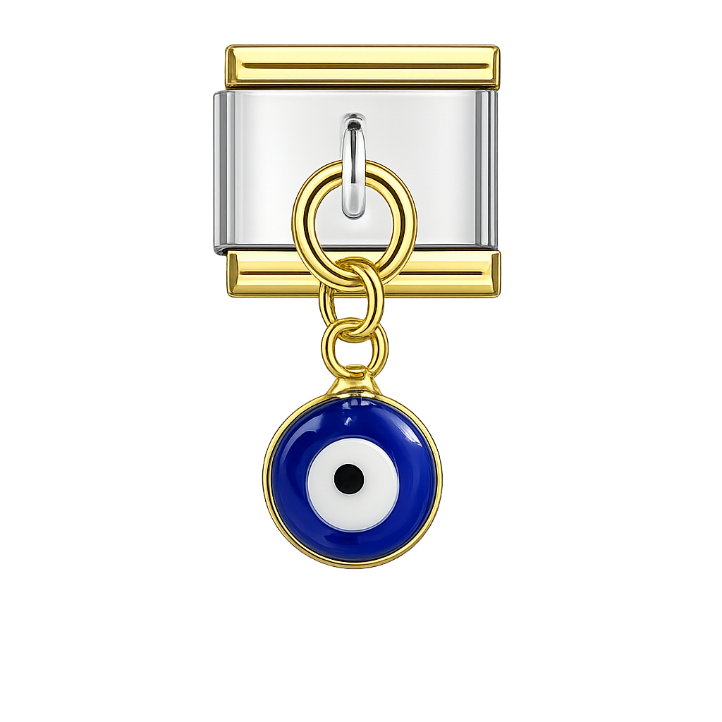 Evil Eye Dangling Silver Charm