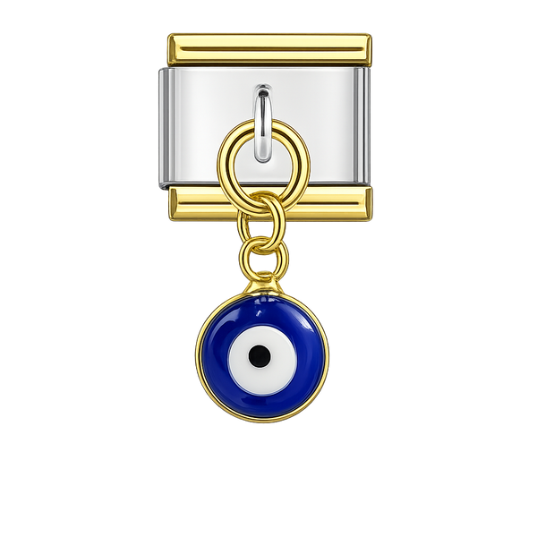 Evil Eye Dangling Silver Charm
